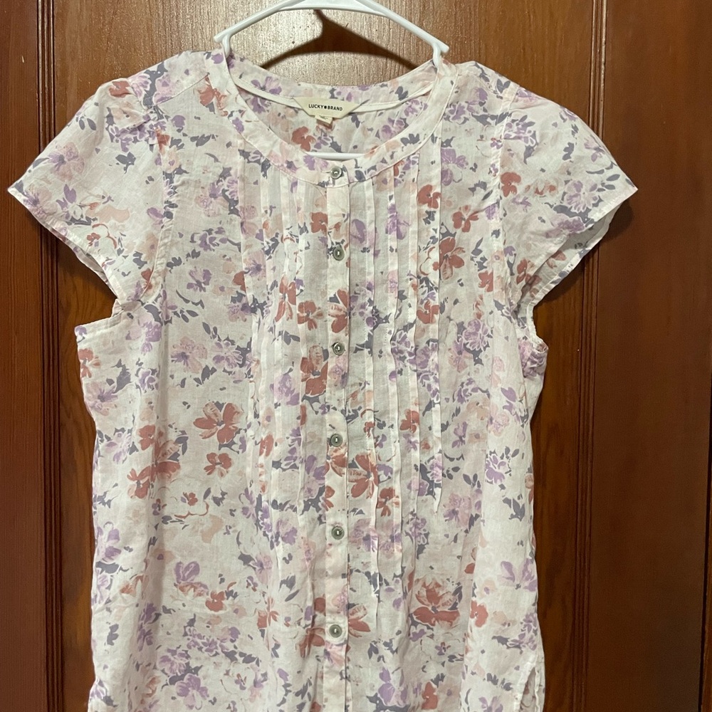 Floral Button-Up Blouse